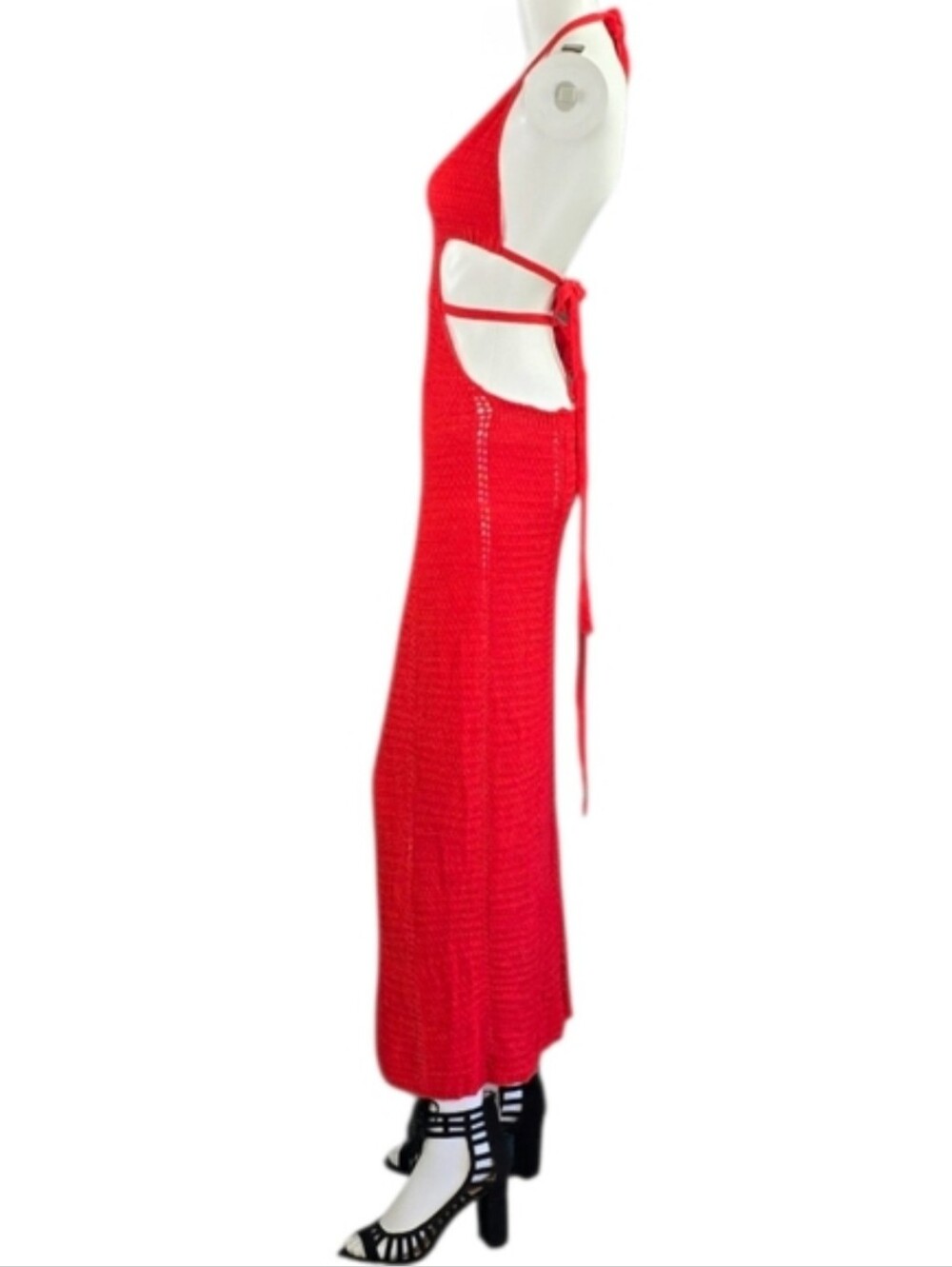 Crocheted Halter Maxi-Dress - Picture 5 of 14